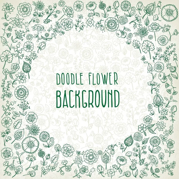 Hand drawn floral background — Stock Vector