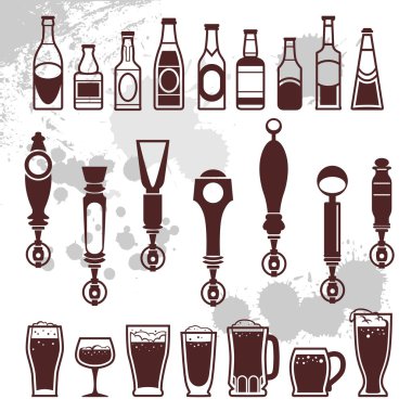 bira ve çubuğu simgeleri