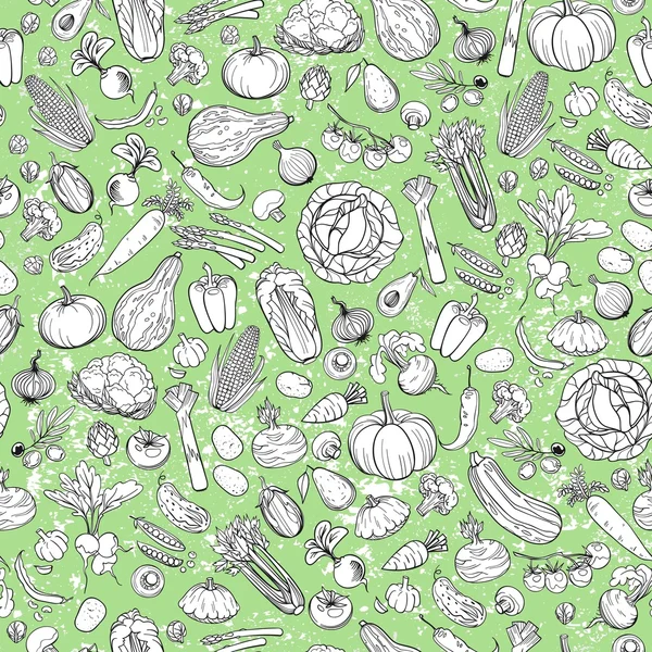Différents dessins de légumes — Image vectorielle