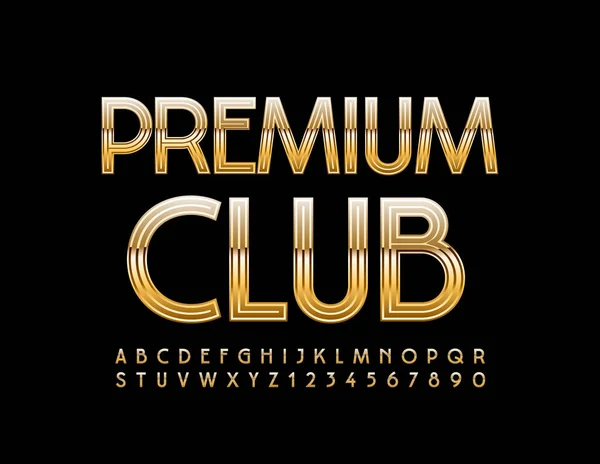 Vector Elite Vorlage Premium Club Gold Luxus Font Elegante Kreative — Stockvektor