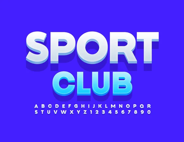 Baner Wektorowy Stylu Retro Sport Club Font Izometryczny Klasyczny Alfabet — Wektor stockowy