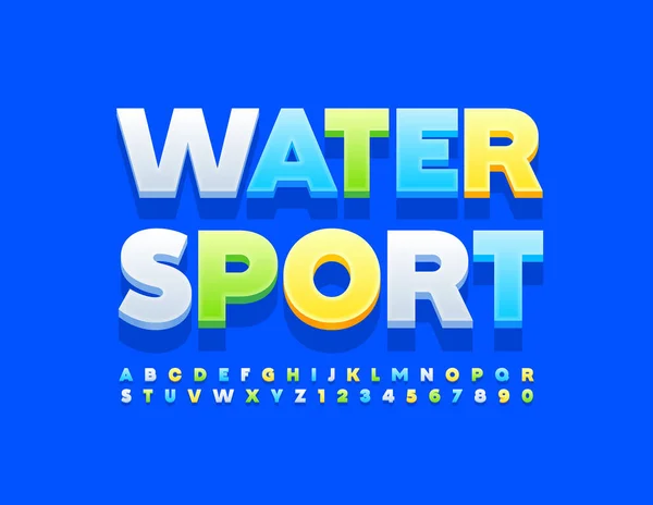 현대에는 스포츠 Water Sports 부른다 아름다운 의서적 — 스톡 벡터