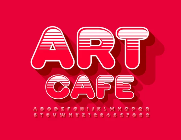 Vector Helles Konzept Art Cafe Mit Modernen Alphabet Buchstaben Und — Stockvektor