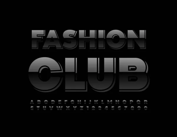 Vector Assinar Clube Moda Stylish Elegant Font Letras Números Alfabeto —  Vetores de Stock