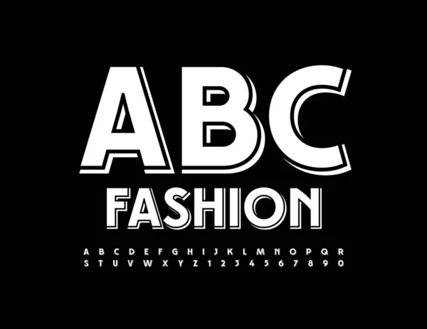 Δημιουργικό Σημάδι Μόδας Abc Γραμματοσειρά Στυλ Ρετρό — Διανυσματικό Αρχείο