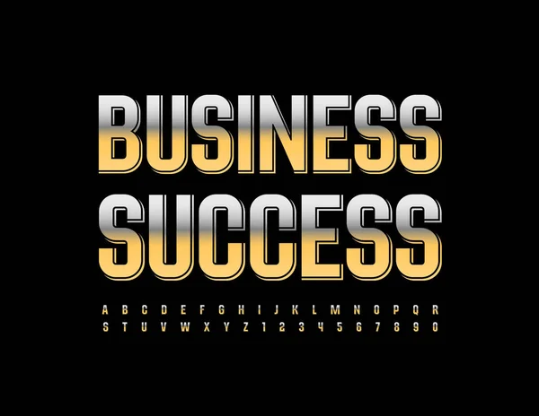 Business Success Lettering Font Vector Illustration —  Vetores de Stock