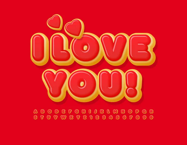Love You Písmo Pro Zobrazení Vektoru Reklam — Stockový vektor