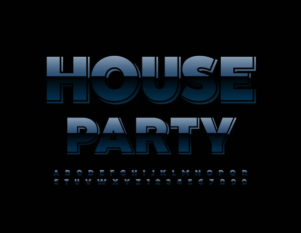Vektor Színes Sign House Party Fényes Betűtípus Művészeti Ábécé Betűk — Stock Vector