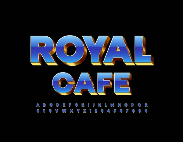 Fuente Alfabeto Letras Efecto Café Royal — Archivo Imágenes Vectoriales