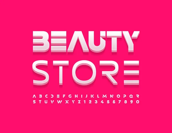 Logo Vectoriel Tendance Beauty Store Modern Abstract Font Ensemble Lettres — Image vectorielle