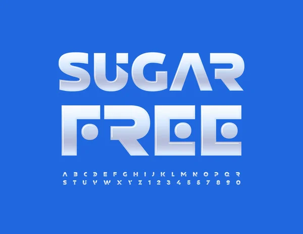 Векторний Логотип Sugar Free Барвистий Шрифт Сталий Набір Алфавітних Листів — стоковий вектор