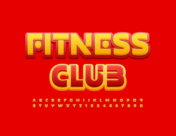 Logotipo Vistoso Del Vector Inscripción Color Fitness Club Letras Del — Archivo Imágenes Vectoriales