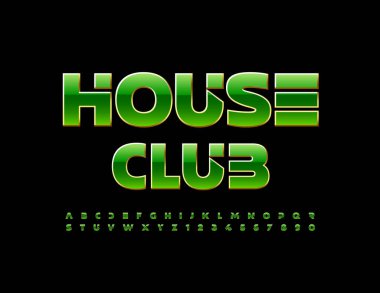 Seçkin vekil, Yeşil ve Altın Yazı Tipi ile House Club ile sözleşme imzaladı. Şık yaratıcı Alfabe Harfleri ve Sayıları kümesi