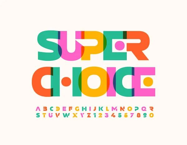 Vector Logo Beste Keuze Met Trendy Lettertype Set Van Moderne — Stockvector