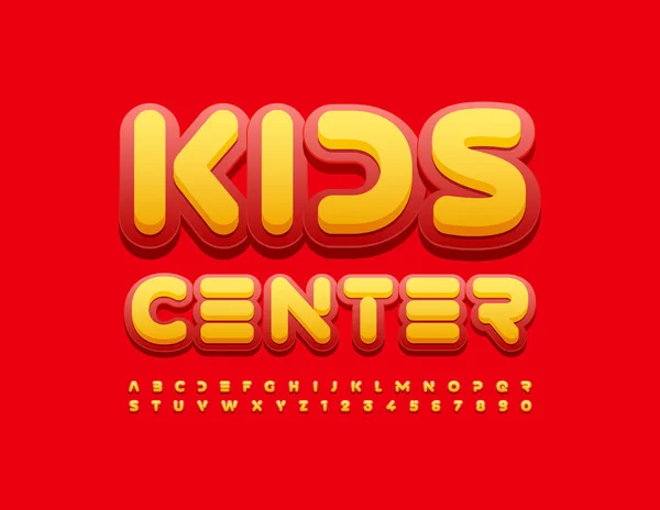 Vettoriale Logo Creativo Kids Center Carattere Luminoso Giocoso Stile Astratto — Vettoriale Stock