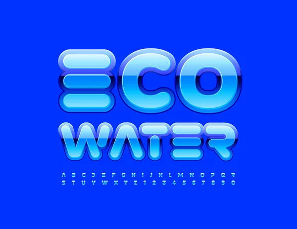 현대의 분무기 Eco Water 크리에이티브 화이트 재미있는 편지와 — 스톡 벡터