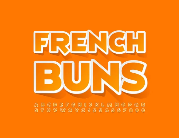 Vector Stylish Poster French Buns Оригінальний Bright Font Сучасні Алфавітні — стоковий вектор