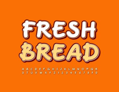 Retro tarzı yazı tipi olan vektör reklam pankartı. Yaratıcı Alfabe Harfleri ve Sayıları Ayarlandı