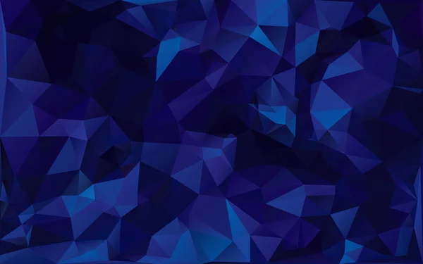 Sfondo poligonale astratto nei toni del blu scuro — Vettoriale Stock