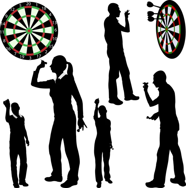 Dartspieler — Stockvektor