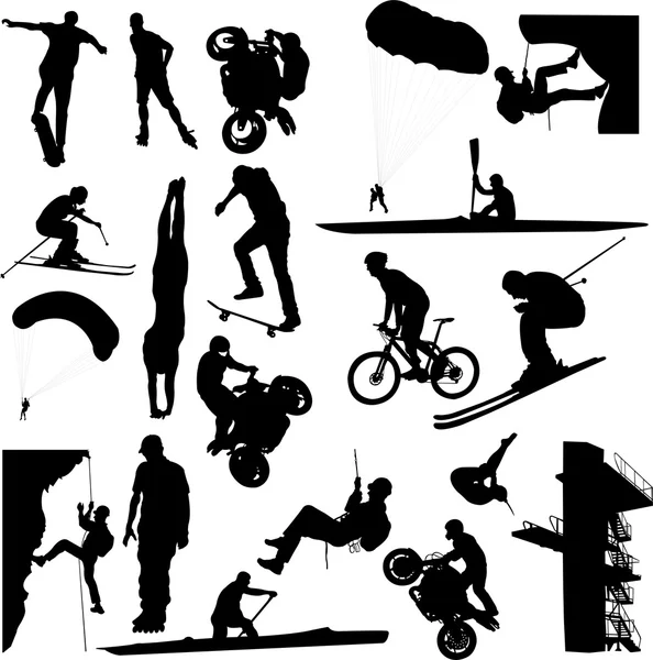 Extreme sport collection — Stock Vector