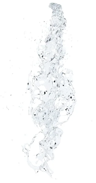 Splashing líquido sobre fundo branco — Fotografia de Stock