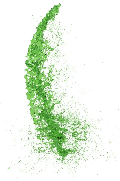Stříkající kapalina na bílém pozadí — Stock fotografie