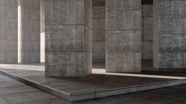 Mur intérieur en béton blanc foncé — Photo