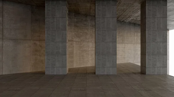 Dinding beton interior kosong gelap — Stok Foto