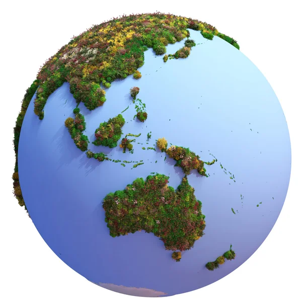 Globe med pelskontinenter - Stock-foto