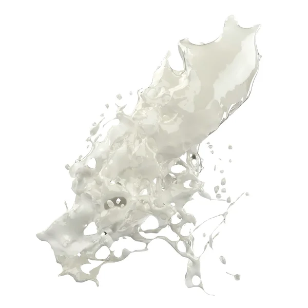 Liquide éclaboussant sur fond blanc — Photo