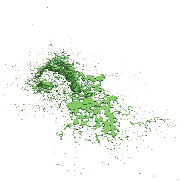 飞溅的液体，在白色背景上 — 图库照片