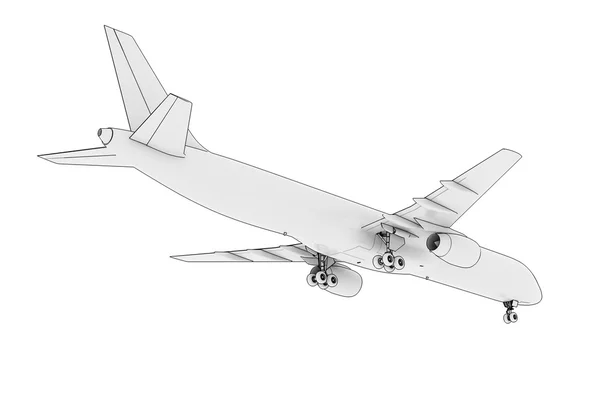 Vliegtuigen geïsoleerd op witte achtergrond — Stockfoto