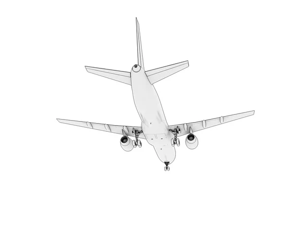 白い背景で隔離の航空機 — ストック写真