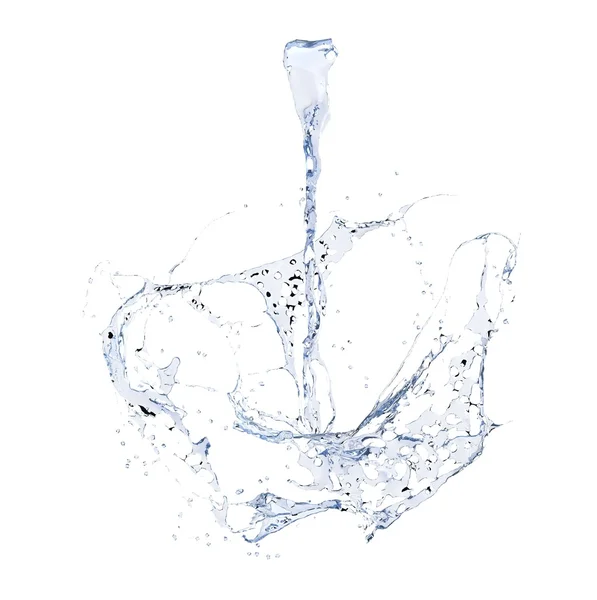 Splashing liquid on white background — Stock Photo, Image