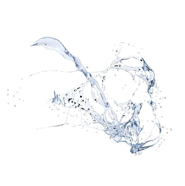 白い背景の上の液体のしぶき — ストック写真