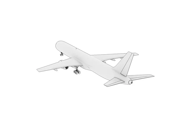 Aircraft isolated on white background — Stock Photo, Image