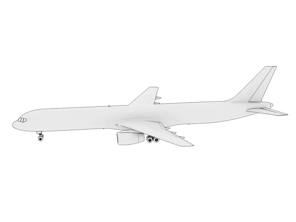 Aircraft isolated on white background — Stock Photo, Image