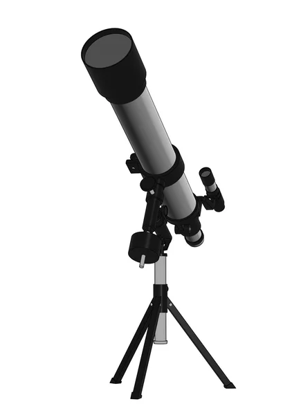 白い背景の上の望遠鏡します。 — ストック写真