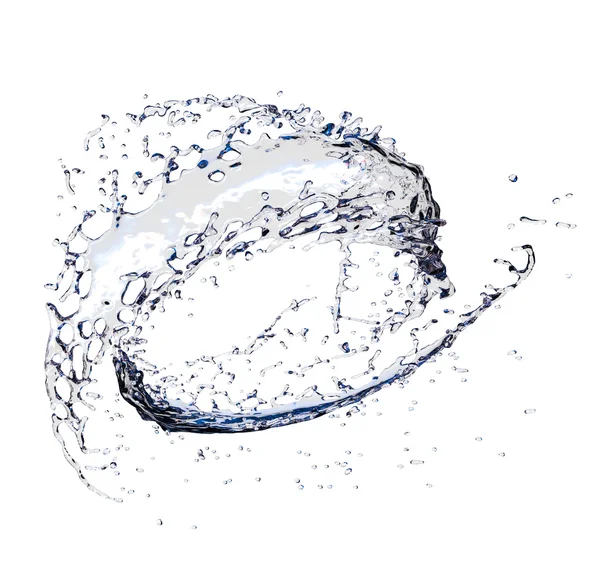 Splashing líquido sobre fundo branco — Fotografia de Stock