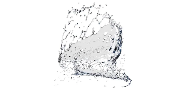 Splashing líquido sobre fundo branco — Fotografia de Stock