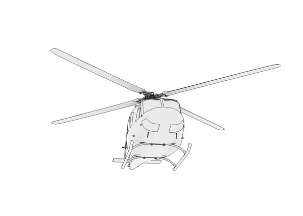 Helikopter tijdens de vlucht — Stockfoto