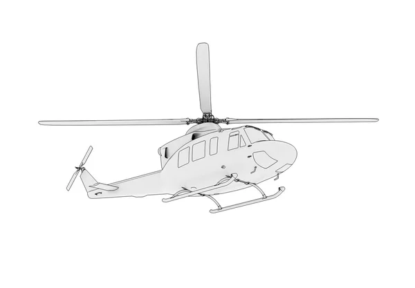 Helikopter tijdens de vlucht — Stockfoto