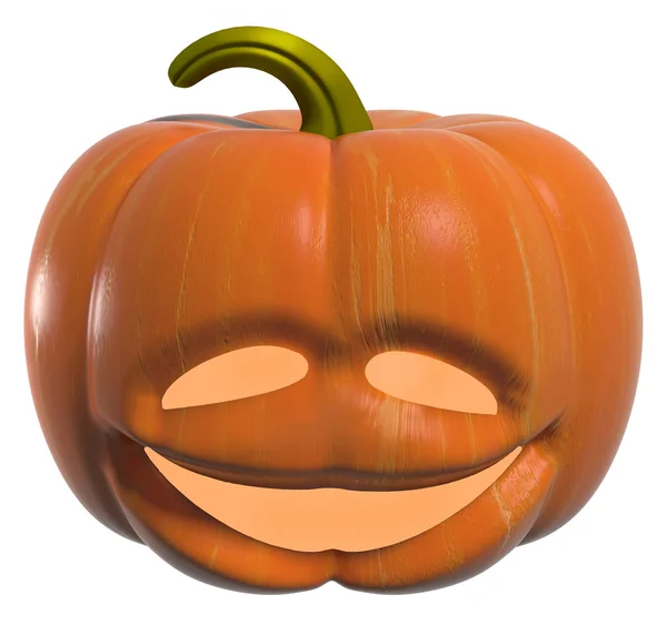 Skrämmande Jack O Lantern halloween pumpa med ljus inuti — Stockfoto