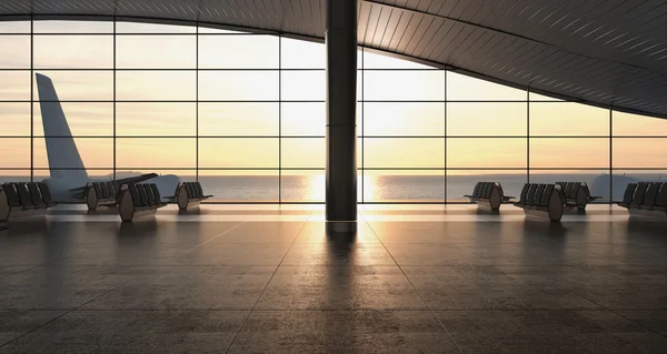 Modern airport passenger terminal — Stock Photo, Image