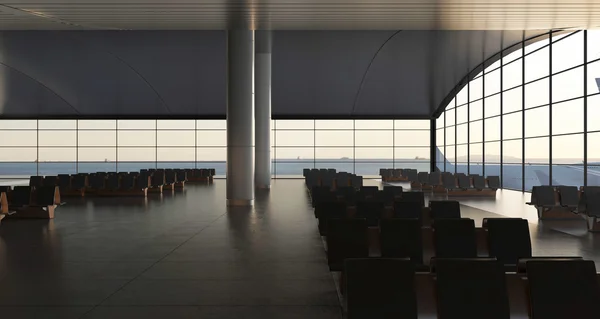 Terminal de pasajeros del aeropuerto moderno — Foto de Stock