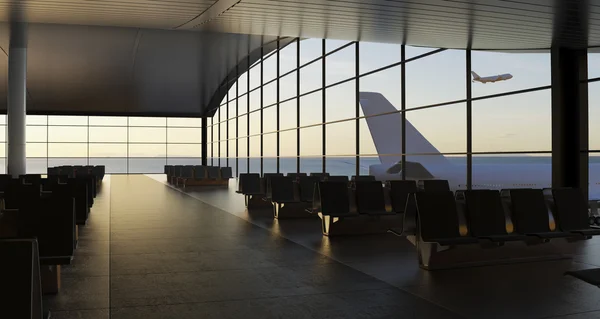 Modern airport passenger terminal — Stock Photo, Image