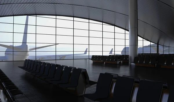 Modern airport passenger terminal — Stock Photo, Image