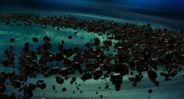 Thousands of asteroids — Stock Photo, Image