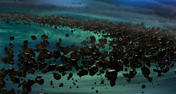 Thousands of asteroids — Stock Photo, Image